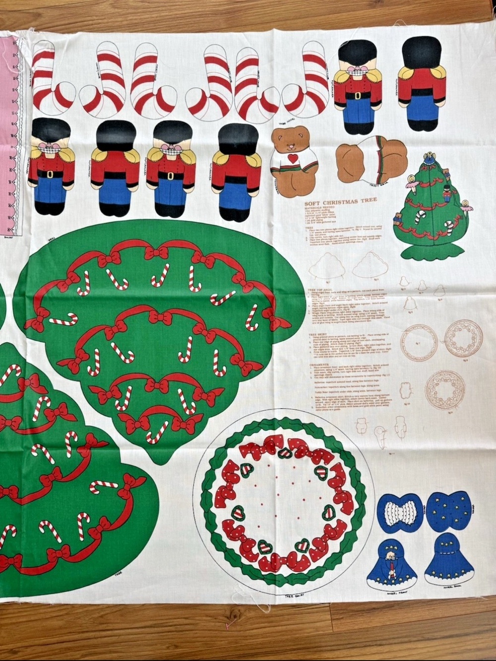 Vintage Daisy Kingdom Cut & Sew Christmas Tree Ornaments 1991 Cotton Fabric